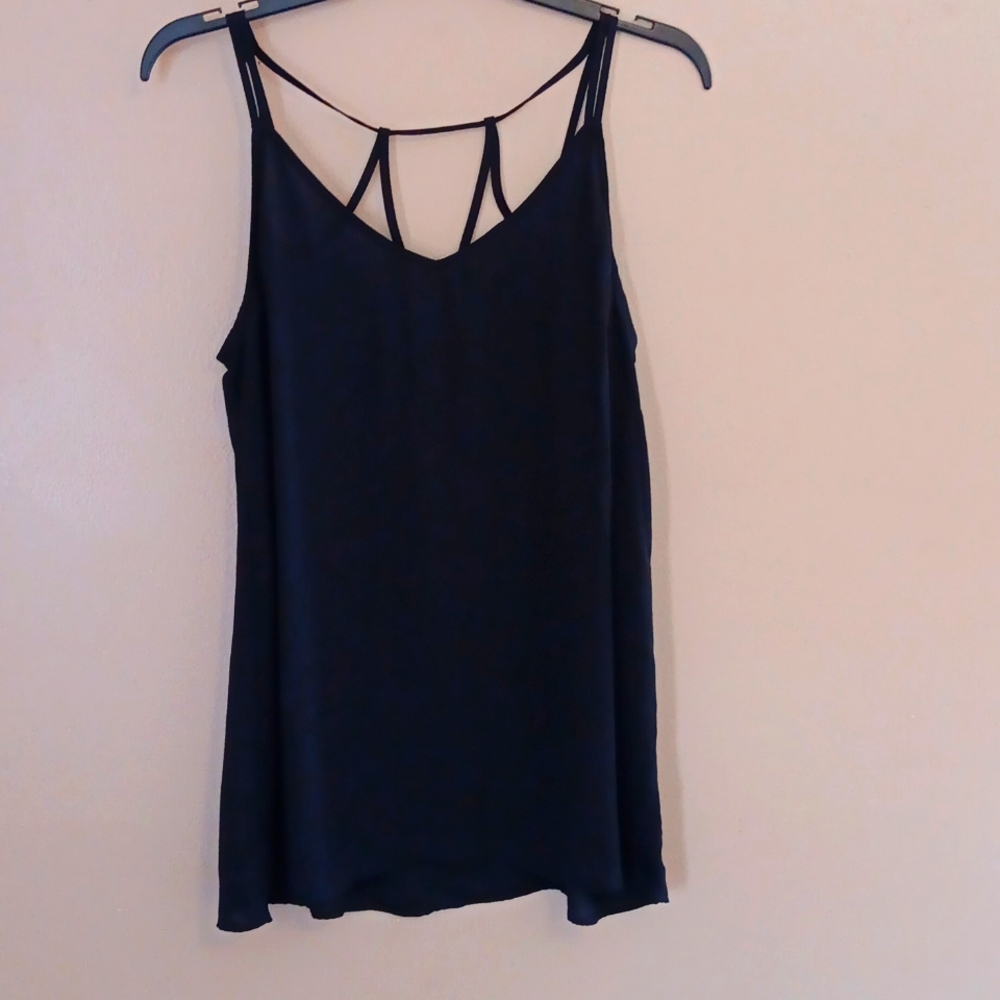 Black cross strap camisole